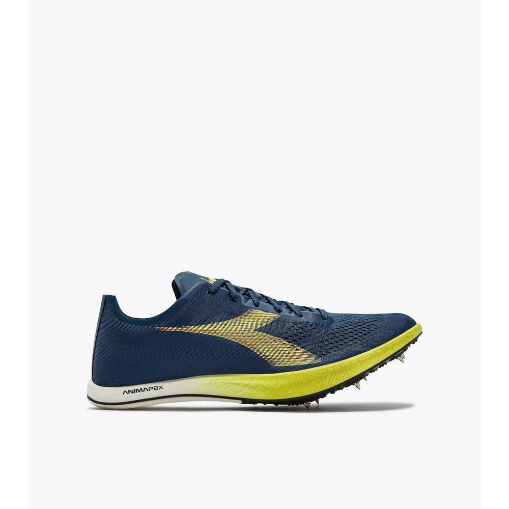NEW DIADORA men's mezzofondo shoe in dark denim /slphr sprg/sclt